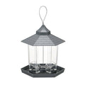 Hanging Gazebo Wild Bird Feeder for Garden - Grey