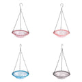 Hanging Glass Bird Bath and Feeder with Chain and Hook - Grey - view 3