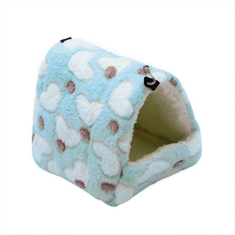 Hanging Hammock Nest for Small Pets - Blue, Small (8 x 8 cm)