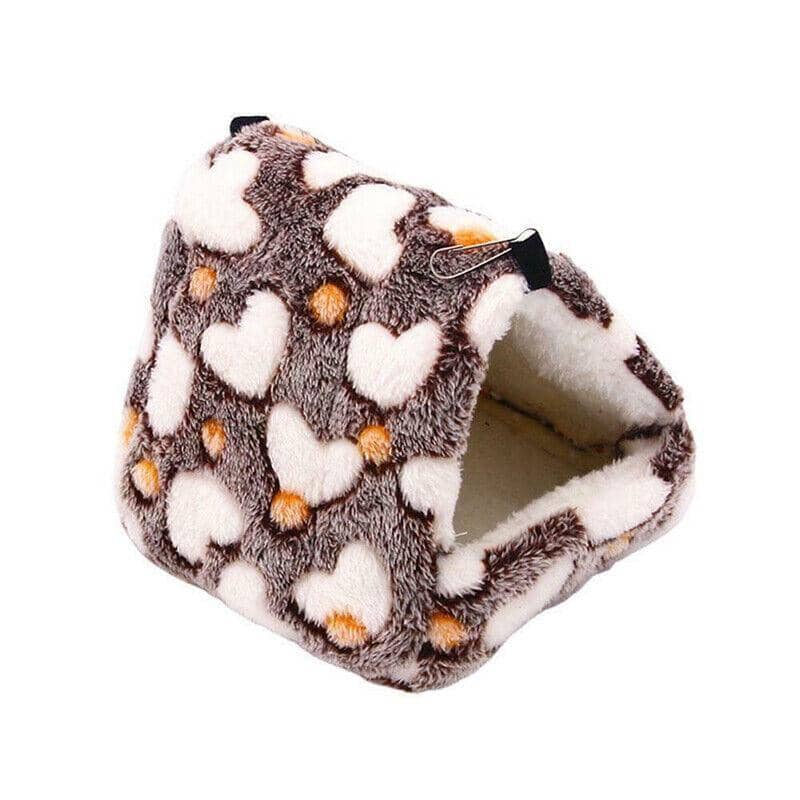 Hanging Hammock Nest for Small Pets - Brown, Small (8 x 8 cm)
