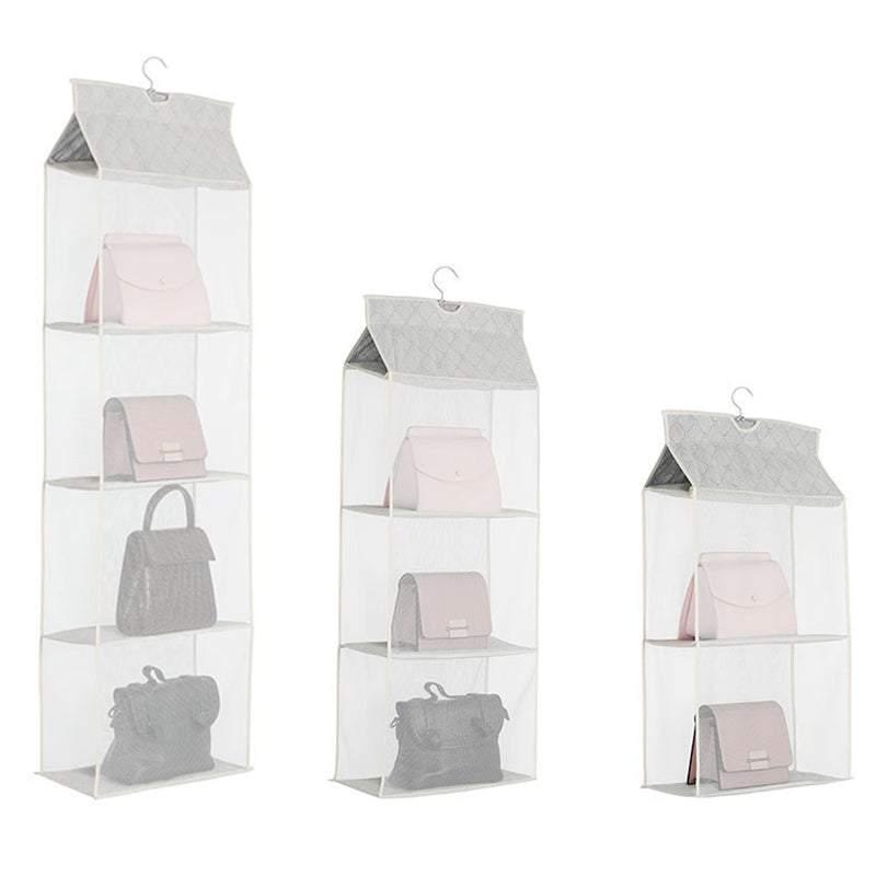 Hanging Handbag Organiser for Wardrobe - 2 Layers, 40 x 16 x 70 cm