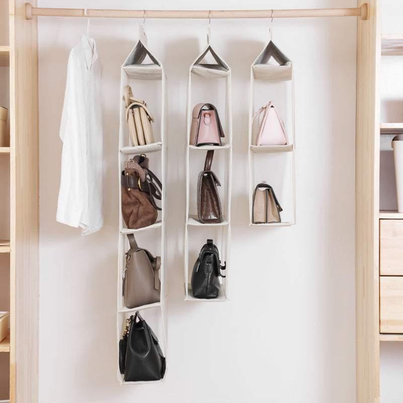 Hanging Handbag Organiser for Wardrobe - 2 Layers, 40 x 16 x 70 cm - view 4