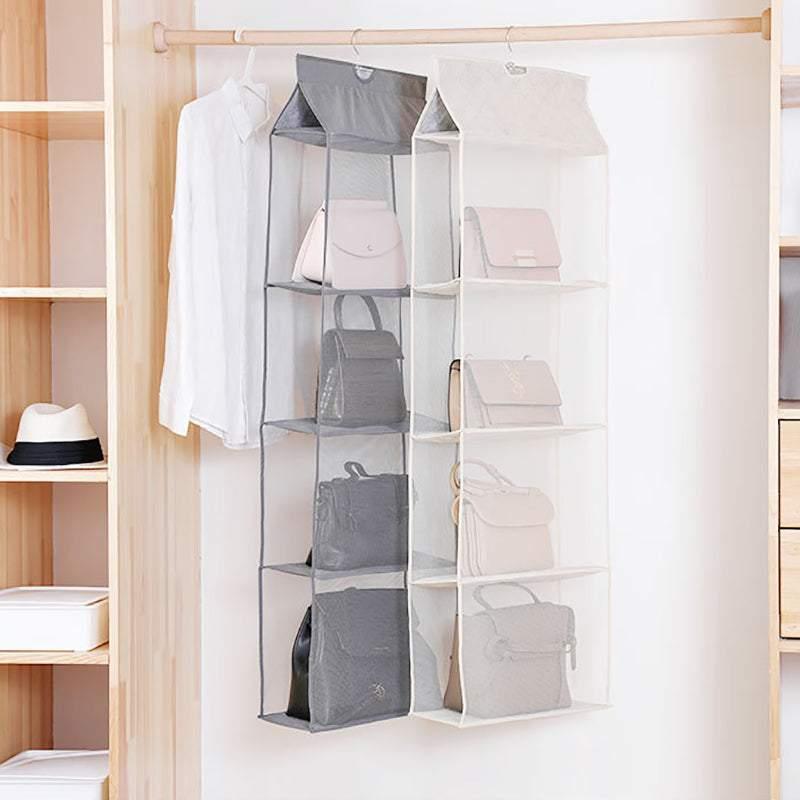 Hanging Handbag Organiser for Wardrobe - 2 Layers, 40 x 16 x 70 cm - view 5