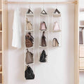 Hanging Handbag Storage Organiser for Wardrobe, 4 Layers, Dark Green - view 3