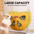 Hanging Hay Feeder Bag Washable Anti Waste for Bunnies, Hamsters and Small Pet Cages - view 4