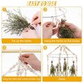 Hanging Herb Drying Rack, Handwoven Cotton Rope with 15 Hooks - view 5