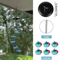 Hanging Hummingbird Feeder Hand-Blown Glass Outdoor Garden - Red and Light Blue - view 4
