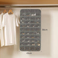 Hanging Jewellery Organiser with 48 Pockets and Metal Hanger - Grey - view 3