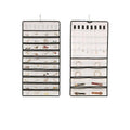 Hanging Jewellery Organiser with 48 Pockets and Metal Hanger - White