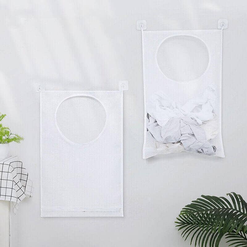 Hanging Laundry Bag with Pockets, 77 x 50 cm - Grey Oxford Cloth - view 5
