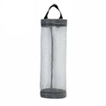Hanging Mesh Bag Organiser, Plastic Bag Dispenser - Grey
