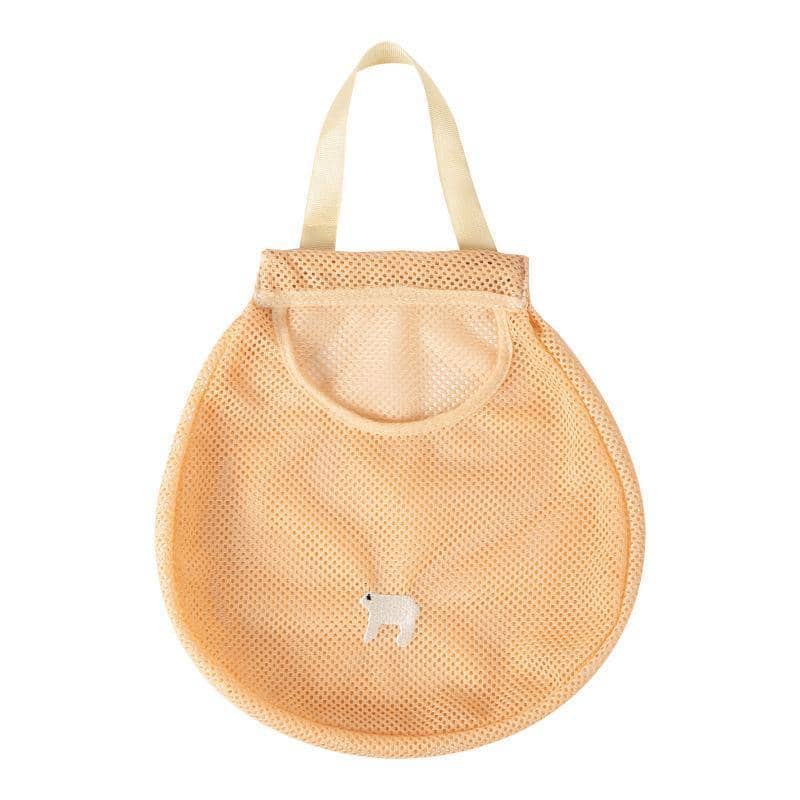 Hanging Mesh Vegetable Storage Bag for Onion, Potato and Garlic - Yellow