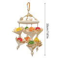 Hanging Parrot Chew Toy with Natural Wood and Woven Balls for Cage Beak Grinding - view 3