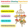 Hanging Parrot Chew Toy with Natural Wood and Woven Balls for Cage Beak Grinding - view 4