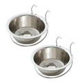 Hanging Pet Bowls, Stainless Steel, 13 cm Diameter, Pack of 2 - view 2