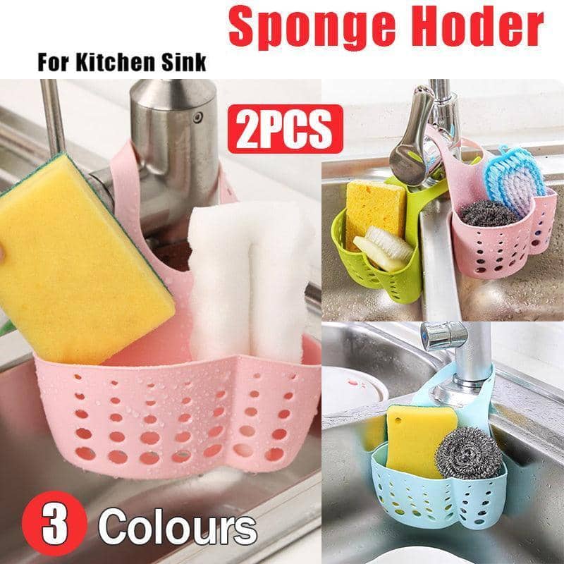 Hanging Sink Sponge Holder, Pack of 2 - Blue - view 2
