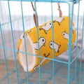 Hanging Tunnel Hammock for Guinea Pigs and Hamsters - White with Black Stars, Medium (12 x 12 x 27 cm) - view 5