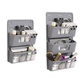 Hanging Wall Door Storage Bag Organiser Multi Pocket Grey - 3 Tier, 40 x 90 cm - view 3