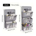 Hanging Wall Door Storage Bag Organiser Multi Pocket Grey - 3 Tier, 40 x 90 cm - view 4