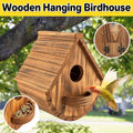 Hanging Wooden Birdhouse for Garden and Backyard, Outdoor Bird Shelter