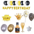 Happy Birthday Balloon Garland Kit - Gold, Pack of 97
