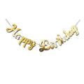 Happy Birthday Banner, Paper Bunting - Gold