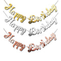 Happy Birthday Banner, Paper Bunting - Gold - view 3