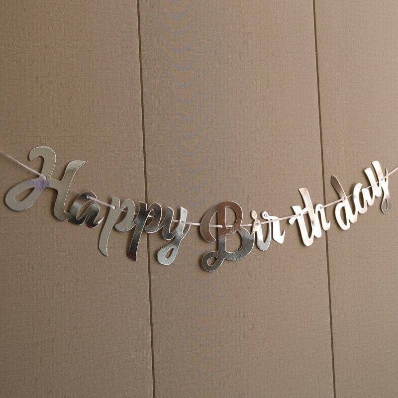 Happy Birthday Banner, Paper Bunting - Gold - view 5