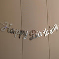 Happy Birthday Banner, Paper Bunting - Silver - view 5