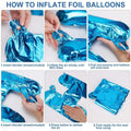 Happy Birthday Foil Balloon Letters Banner Set, Pack of 13 - Light Blue - view 4