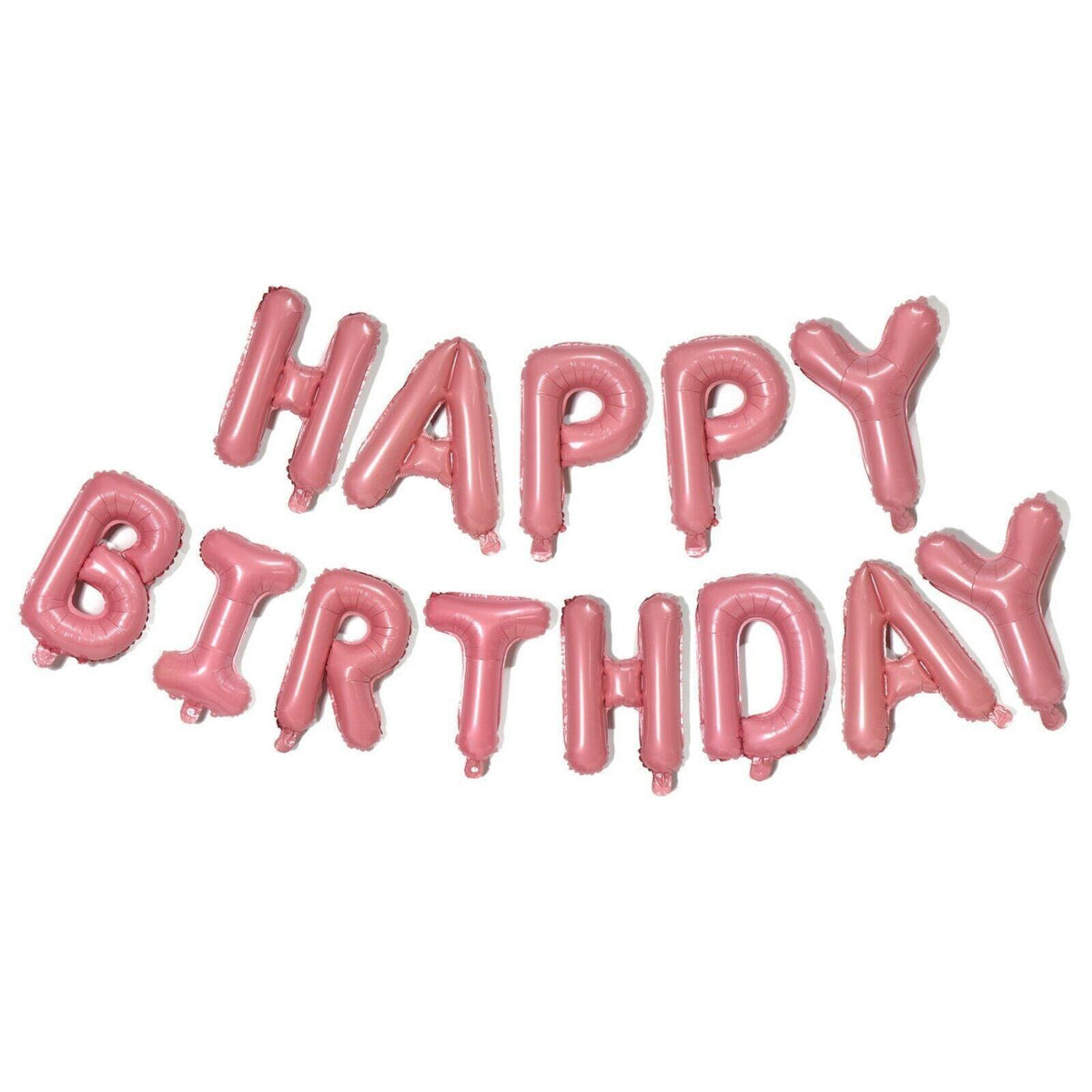 Happy Birthday Foil Balloon Letters Banner Set, Pack of 13 - Pink