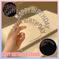 Happy Birthday Headband with Rhinestone Crown - Silver - view 2
