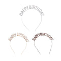 Happy Birthday Headband with Rhinestone Crown - Silver - view 3