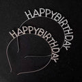 Happy Birthday Headband with Rhinestone Crown - Silver - view 5