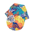 Hawaiian Shirt for Pets - Orange Tropical Leaf Print, Size L (Chest 45 cm)
