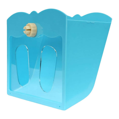 Hay Feeder Rack for Rabbits and Guinea Pigs - Blue, Acrylic Front