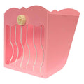 Hay Feeder Rack for Rabbits and Guinea Pigs - Pink, Steel Mesh Front