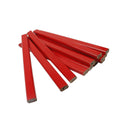 HB Flat Carpenter Marking Pencils, 175 mm, Pack of 12 - Red