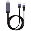 HDMI Cable for iPhone with Lightning Connector, 1080p, 2 m - Black