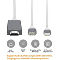 HDMI Cable for iPhone with Lightning Connector, 1080p, 2 m - Black - view 5