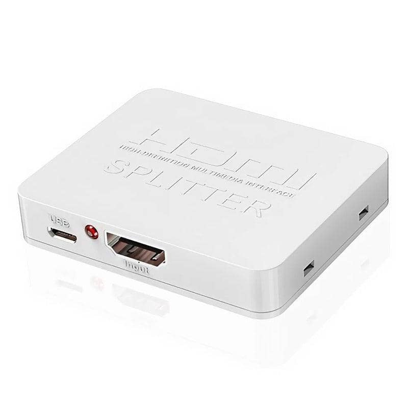 HDMI Splitter with One Input and Two Outputs, 4K 1080p HDCP Amplifier - White - view 5