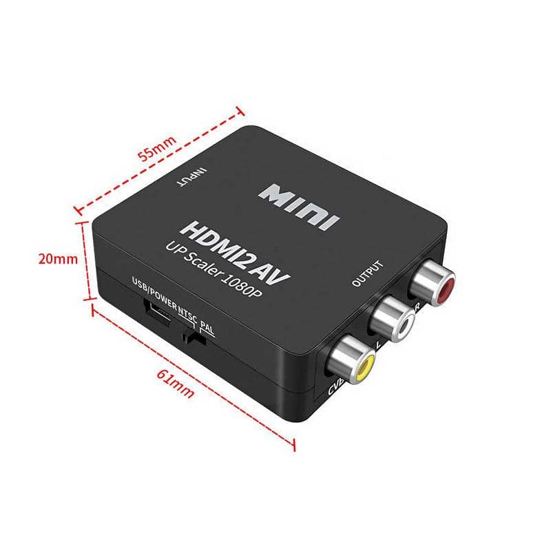 HDMI to RCA Converter with Composite Video and Stereo Audio, Black - view 3