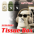 Head-Shaped Tissue Box with Headphone and Glasses Stand - Black - view 2
