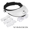 Headband Magnifier with LED Light and 5 Lenses for Reading and Jewellery Work - view 3