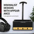 Headphone Stand Holder Speaker Shaped with Storage Box for Gaming Desk - view 5