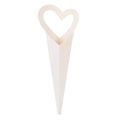 Heart Handle Single Flower Gift Boxes - White, Pack of 50