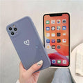 Heart Pattern Shockproof Phone Case for iPhone 12 Pro Max - Teal - view 4