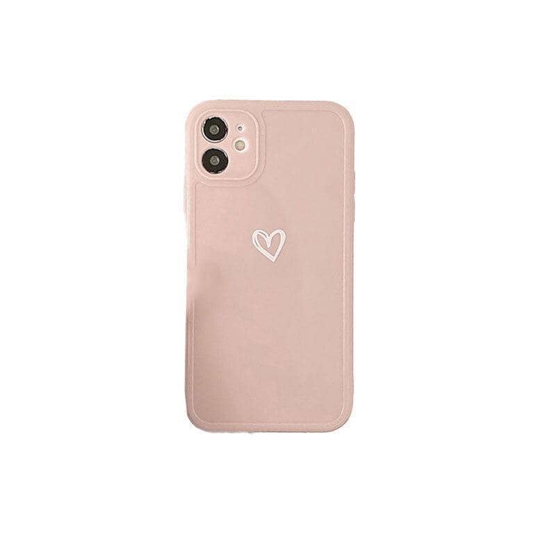 Heart Pattern Shockproof Phone Case for iPhone 12 Pro - Pink