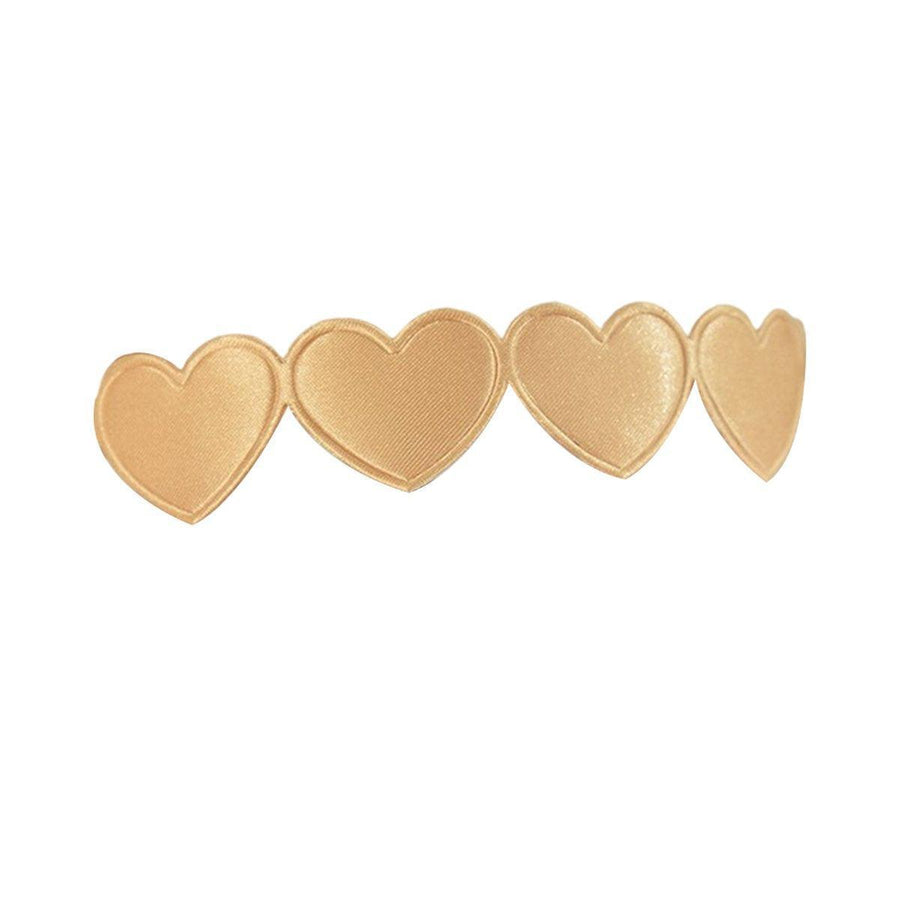 Heart Satin Ribbon Roll, 1.5 cm x 9 m - Champagne
