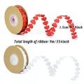 Heart Satin Ribbon Roll, 1.5 cm x 9 m - Silver - view 4